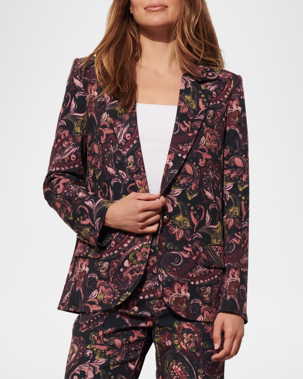 Robin Paisley Cutaway Blazer