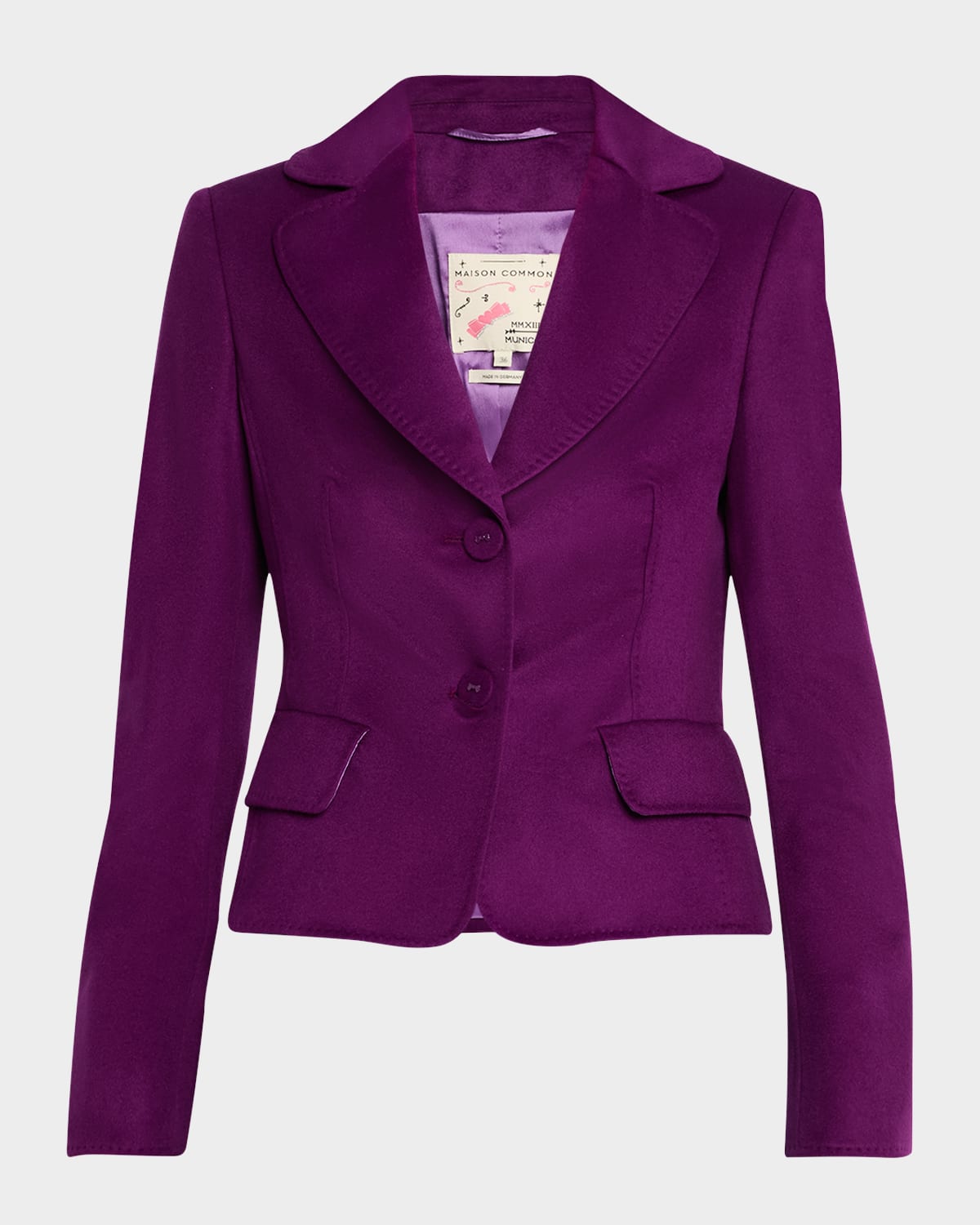 Topstitched Single-Breasted Jacket