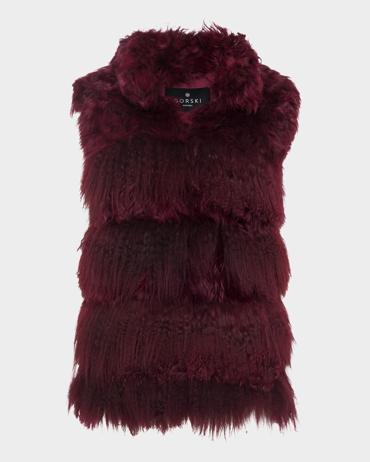 Gorski Horizontal Lamb Shearling Vest