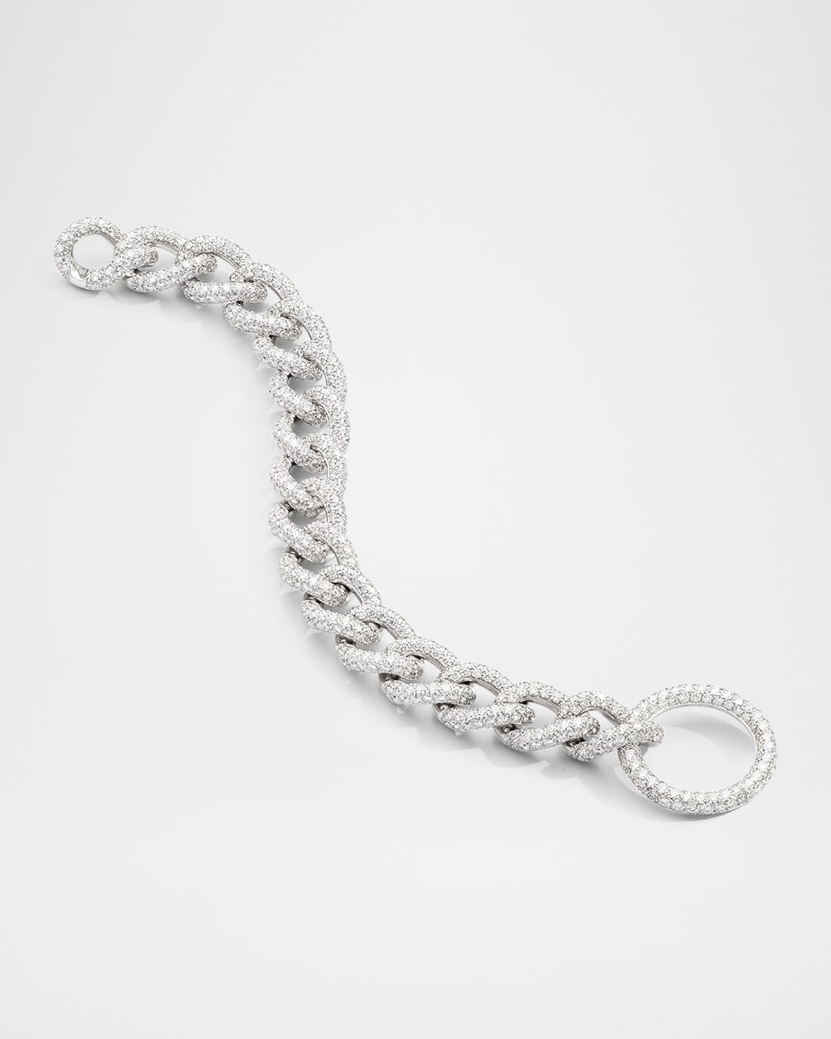 Pomellato Catene 18K White Gold Full Diamond Pave Bracelet