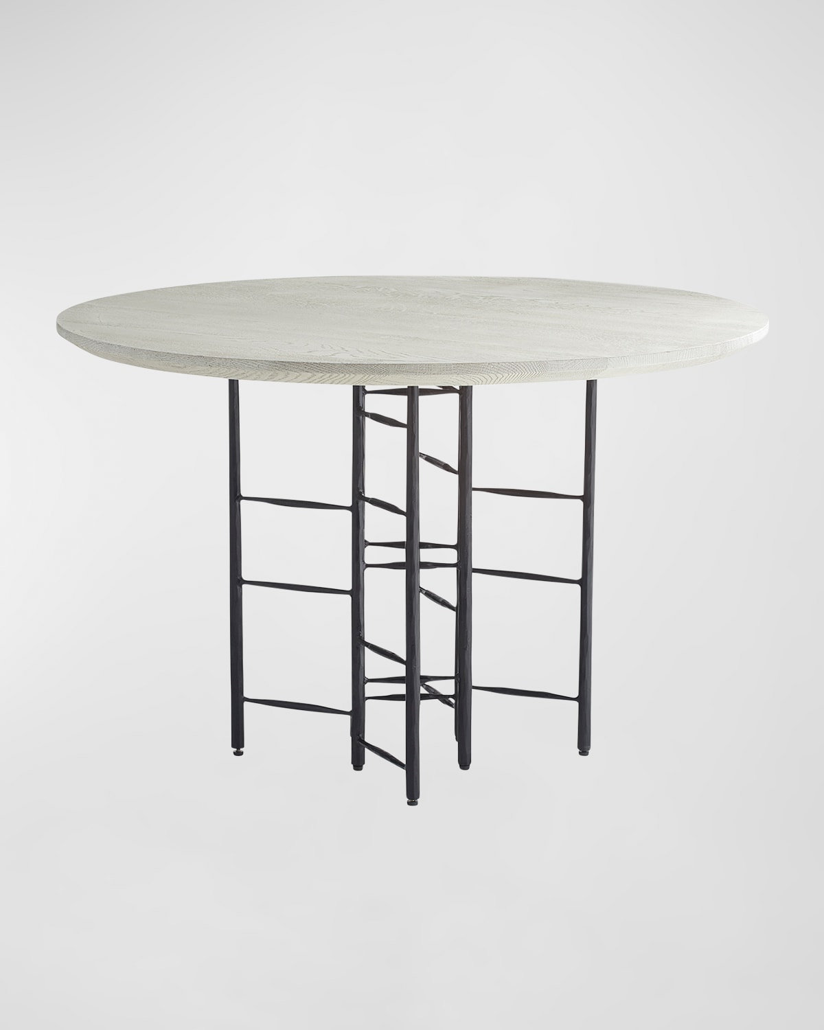 Arteriors Enito 48" Round Entry Table In Light Oak, Ebony 