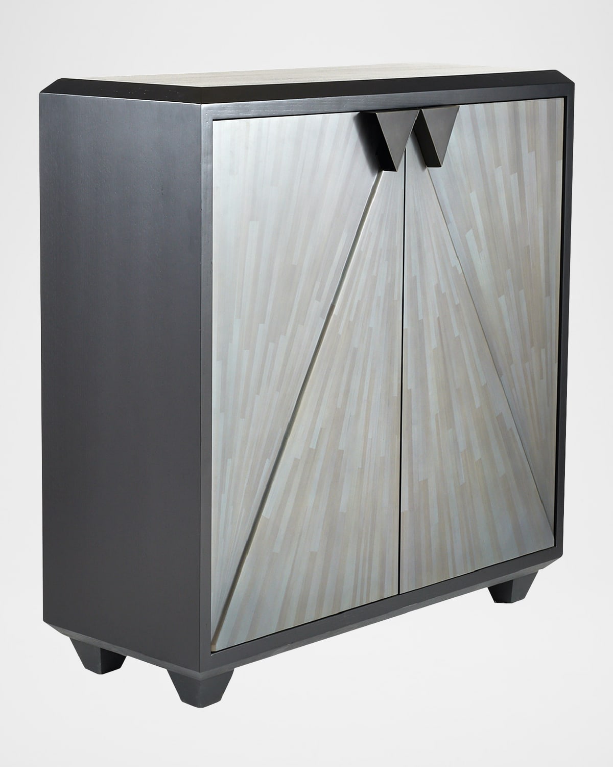 Arteriors Ellington 2-door Cabinet In Ebony, Silver