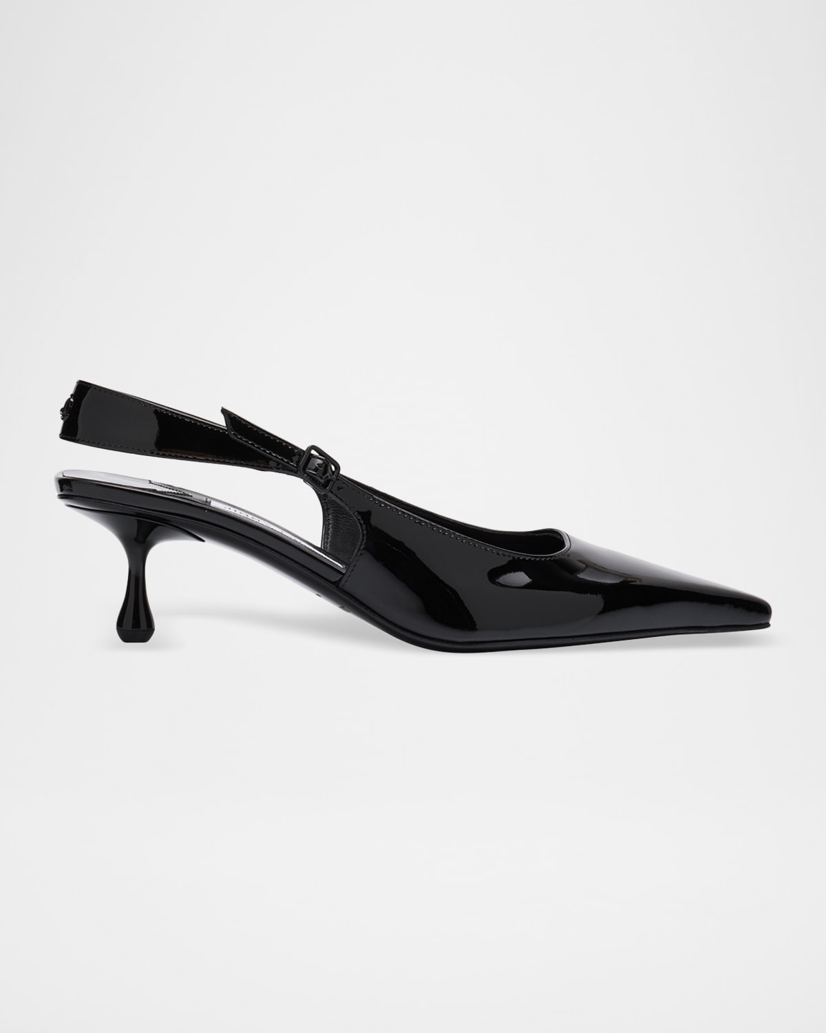 Jimmy Choo Amel Pointed Patent Leather Slingback Pumps In Black