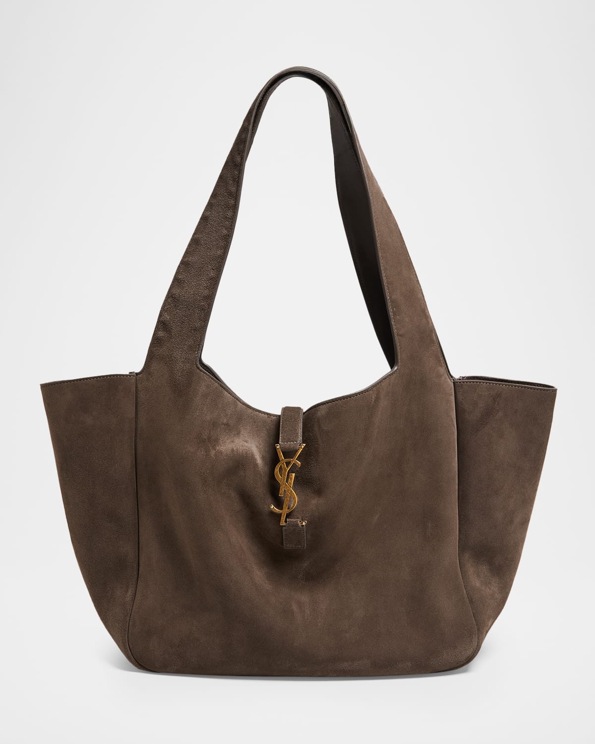 Saint Laurent Bea Ysl Cabas Tote Bag In Suede