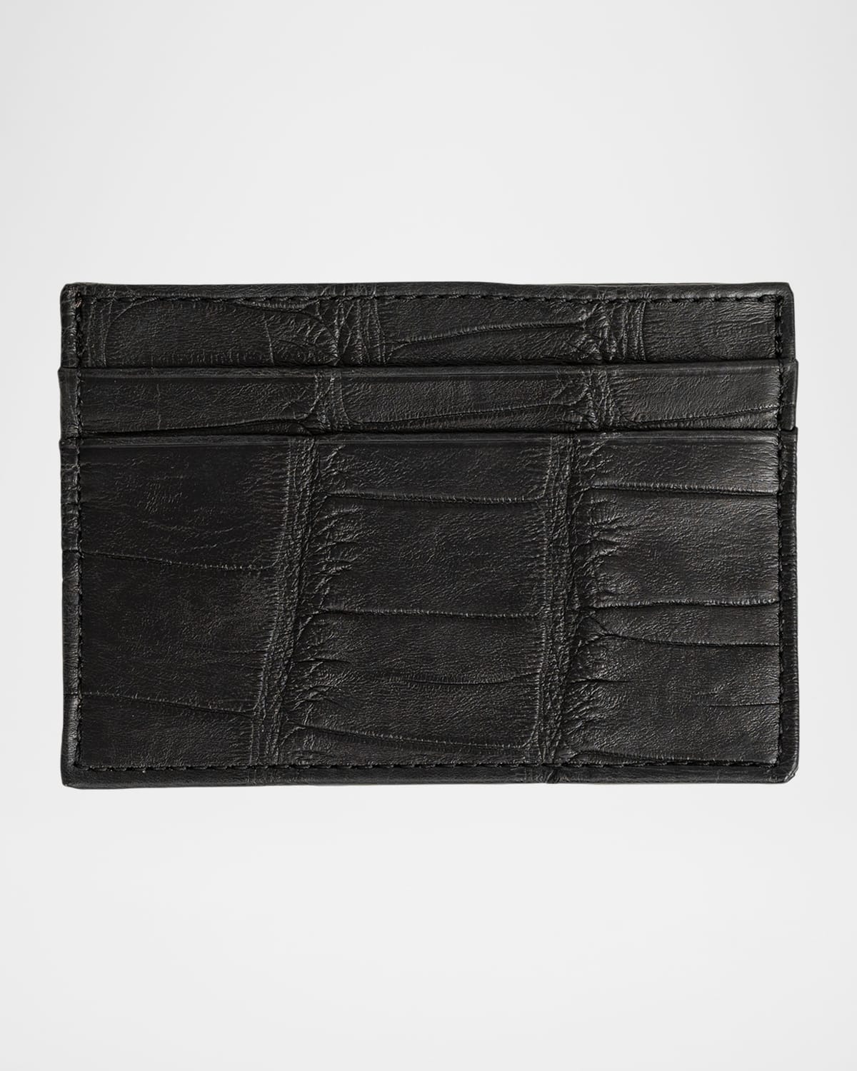 Men's Matte Alligator Leather Card Holder