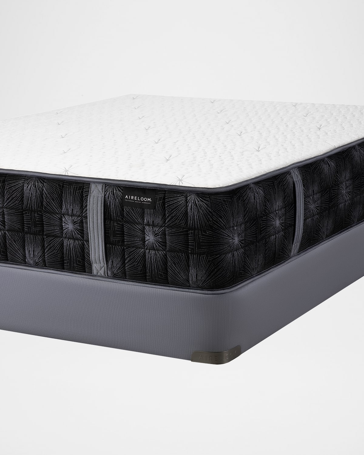 Aireloom Pinnacle Summit Hybrid Plush Full Mattress In Black/grey/snow Flake