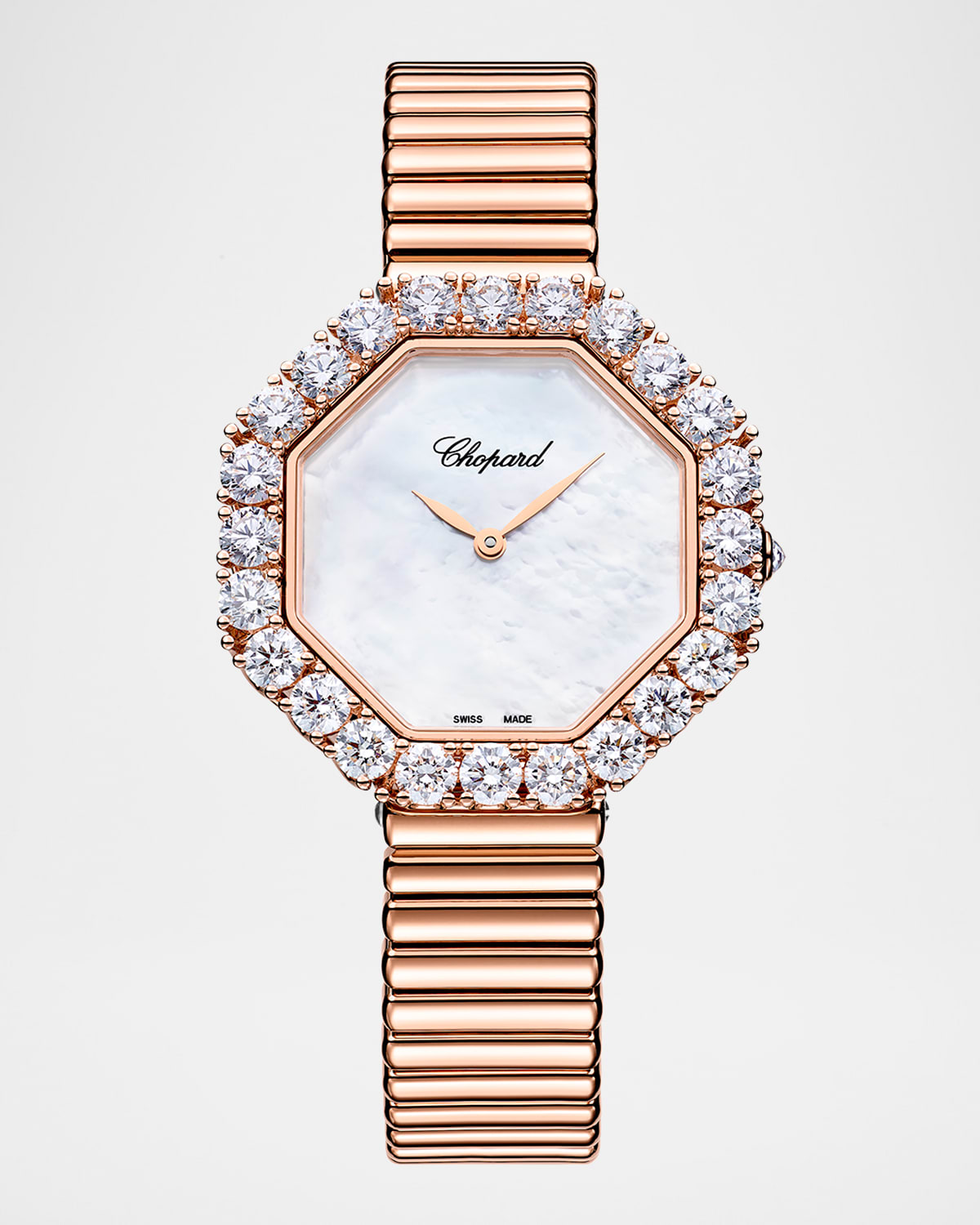 Chopard 32mm L'Heure du Diamant Octagonal 18K Rose Gold Watch