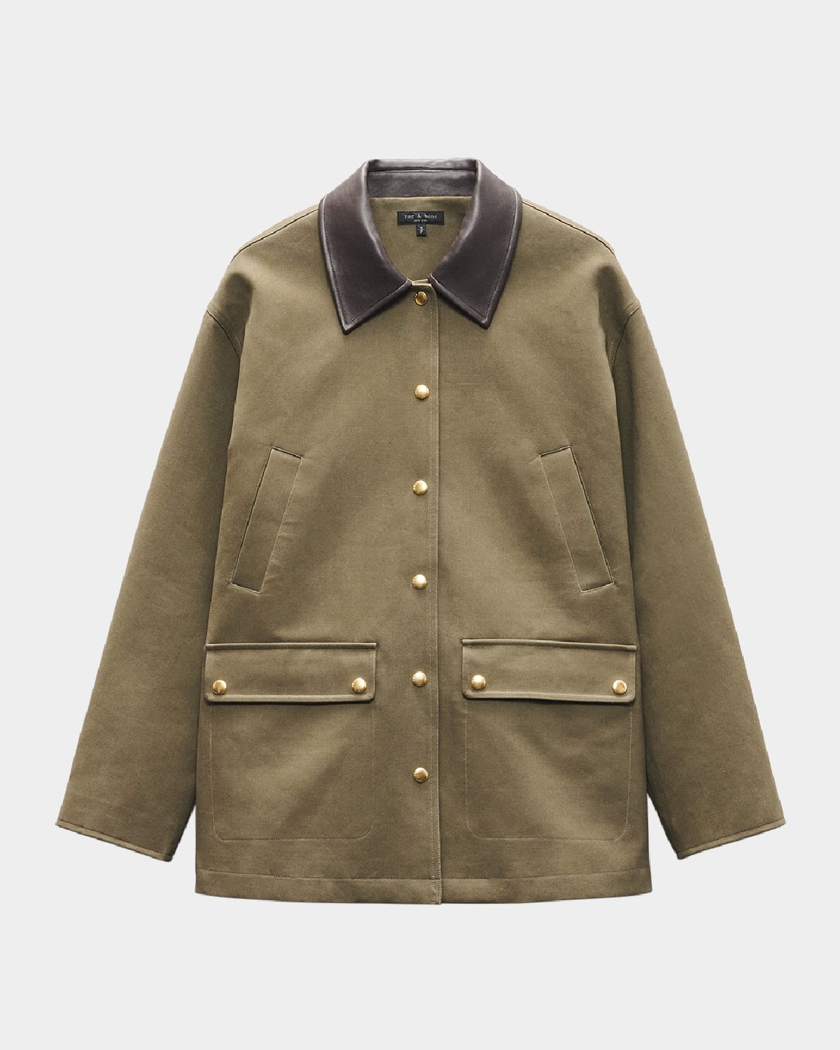 Shop Rag & Bone Cassidy Cotton Jacket In Army