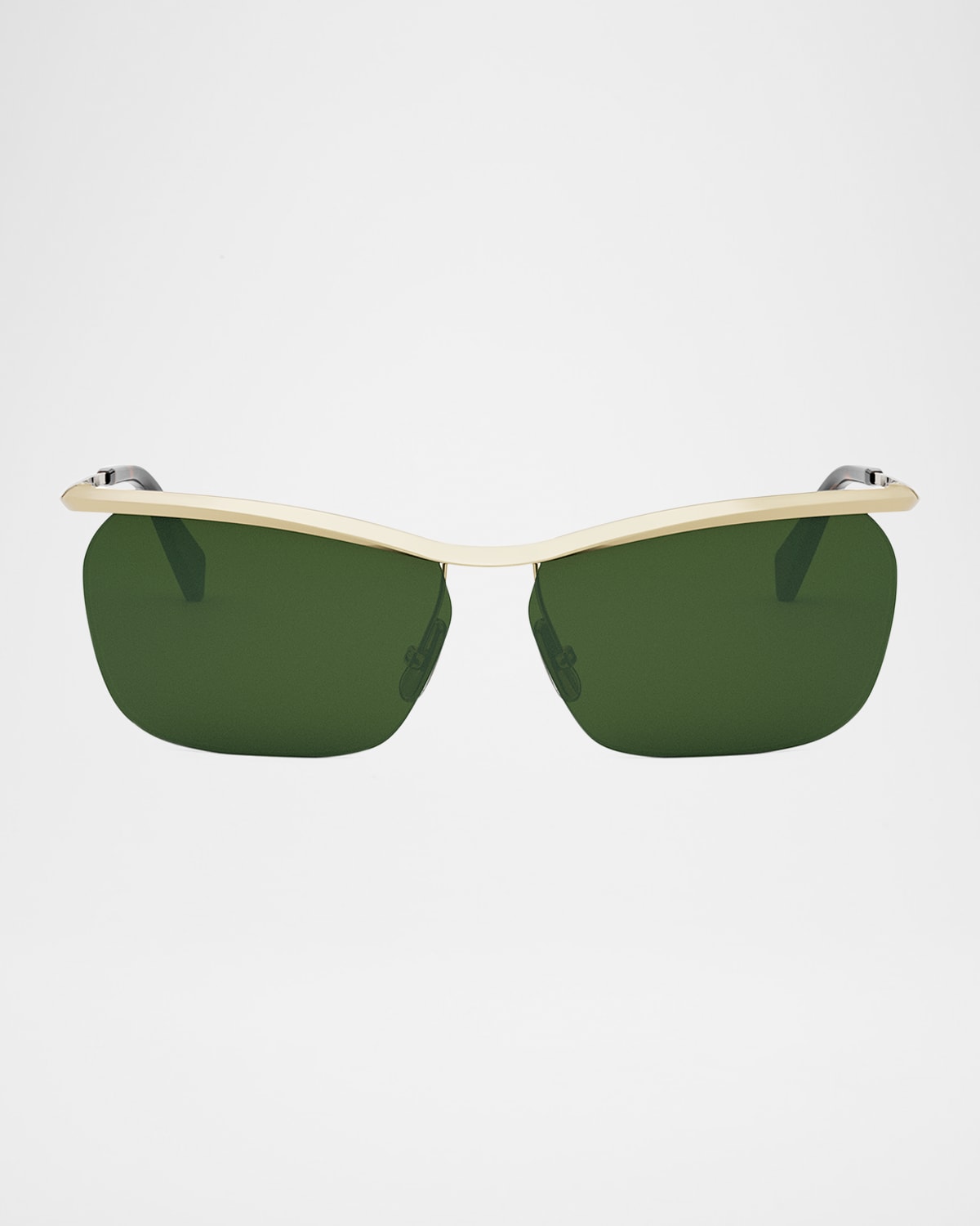 Celine Men 's Metal Shield Sunglasses