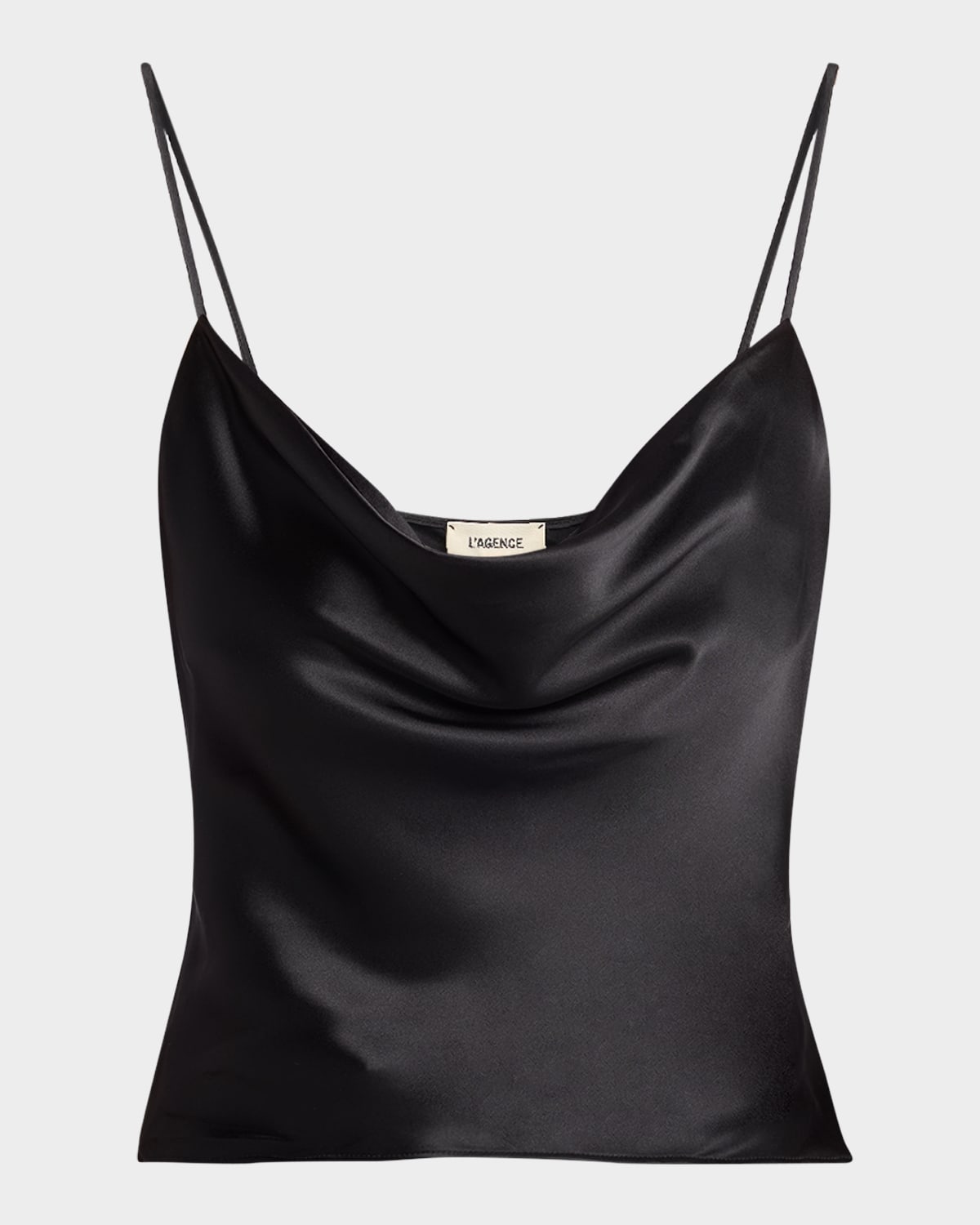 L AGENCE CALISTA COWL-NECK SILK CAMISOLE 