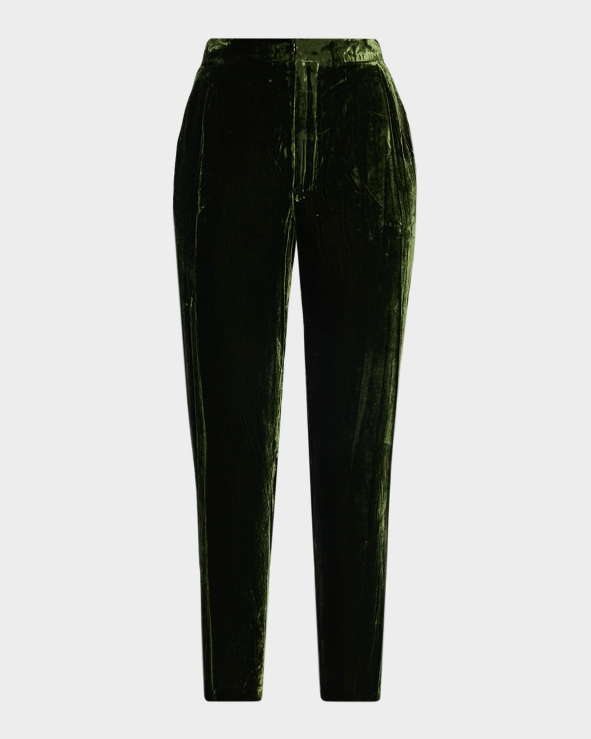 L'agence Rebel Velvet Trousers In Green