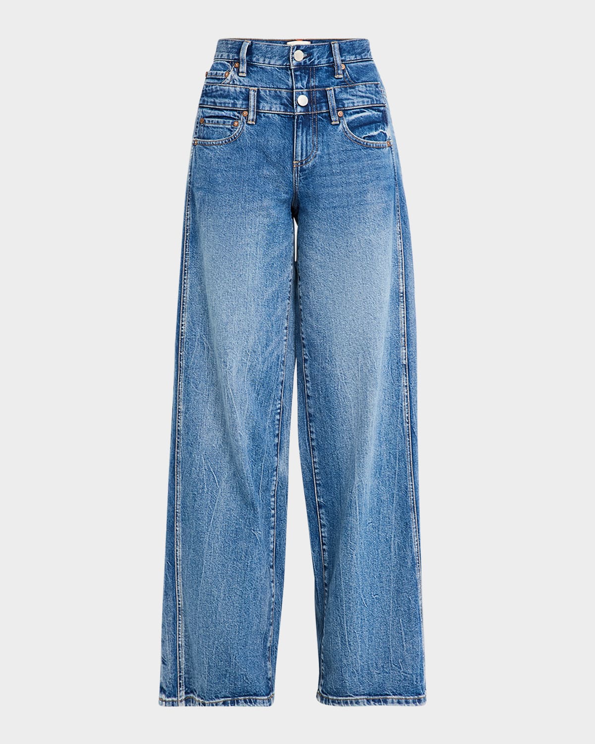High-Rise Double Waistband Cool Jeans