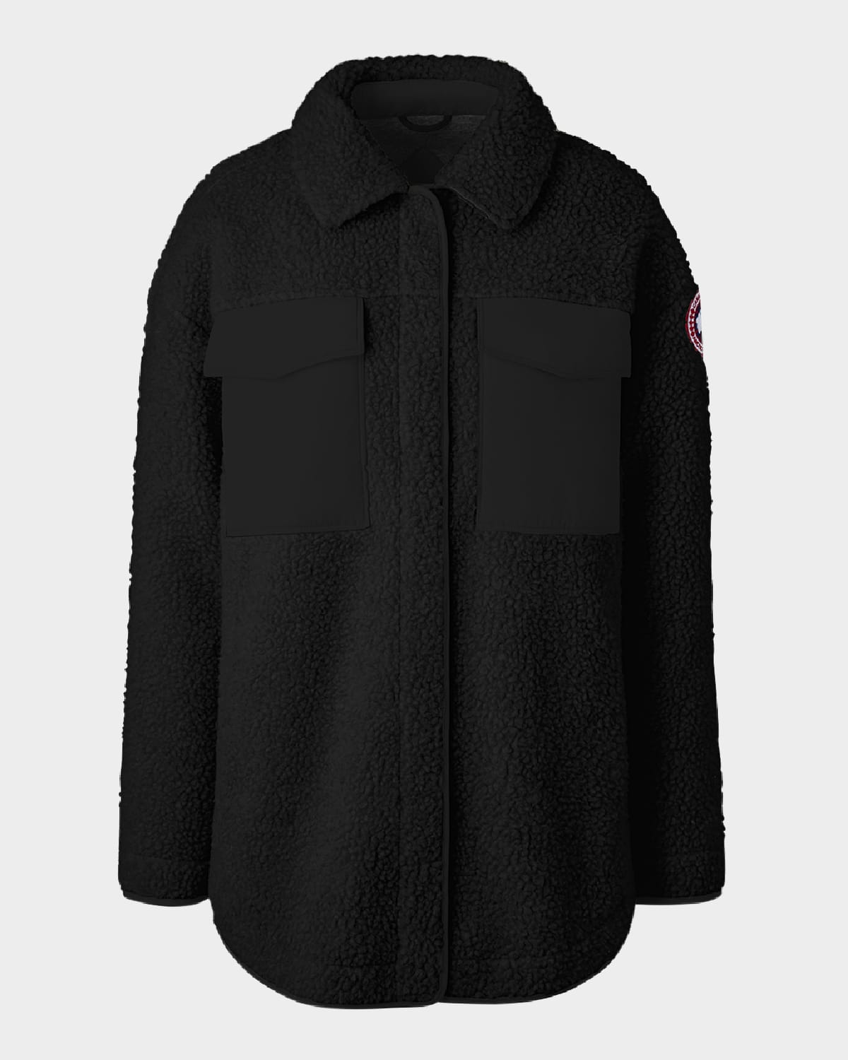 Canada Goose Simcoe Breathable Lightweight Sherpa Shacket In Black