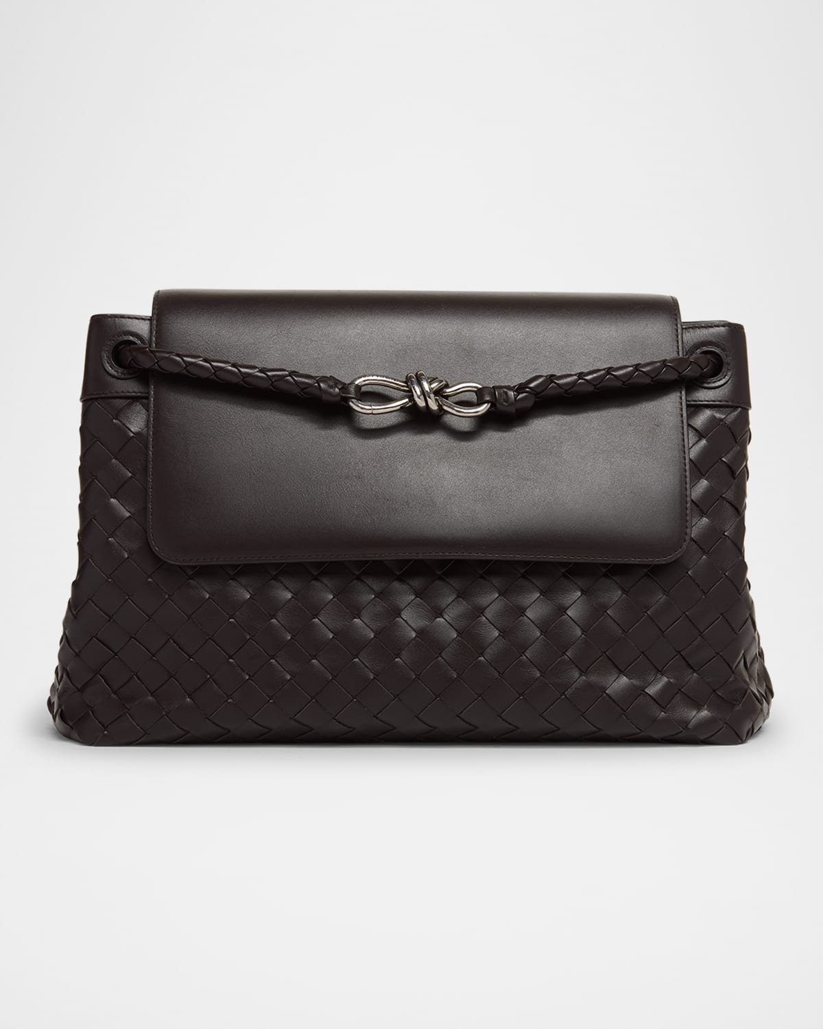 Men's Andiamo Medium Intrecciato Leather Messenger Bag