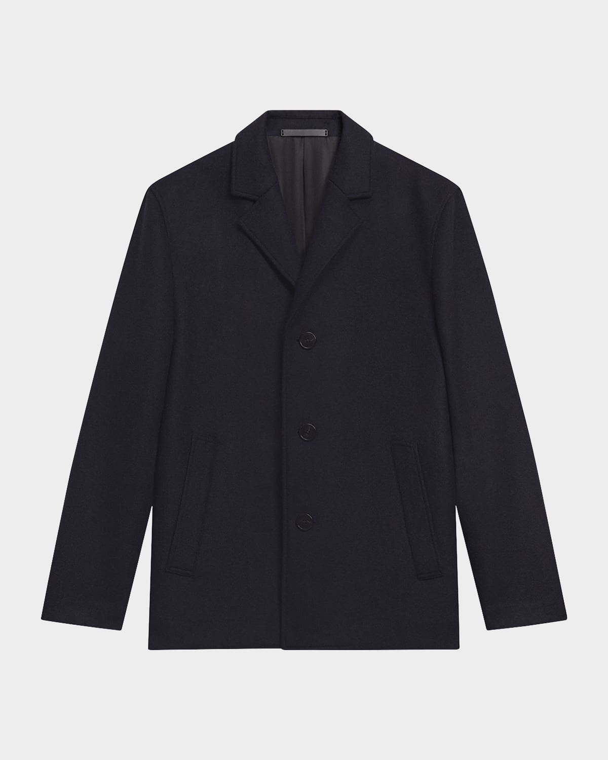 Theory Men's Mid-length Wool Coat In Baltic