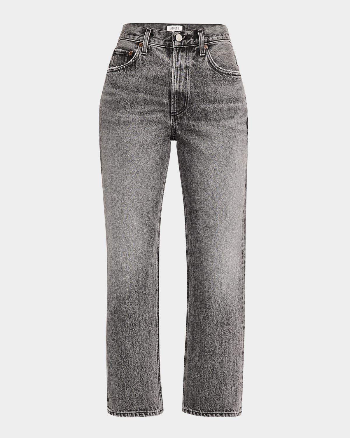 Shop Agolde Valen Mid-rise Vintage Straight Jeans In Spirit