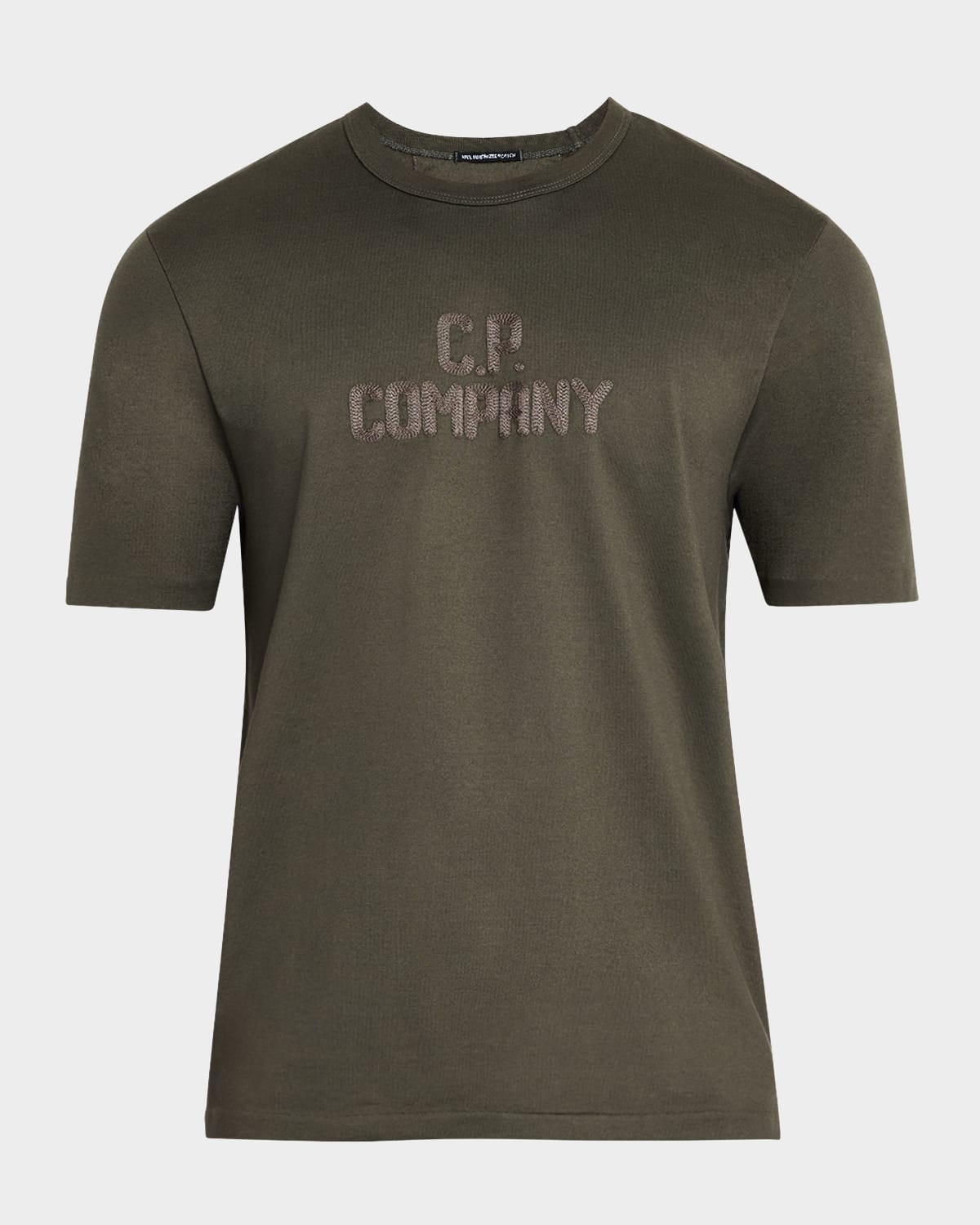 C.p. Company Men's Embroidered Logo T-shirt In Grape Leaf