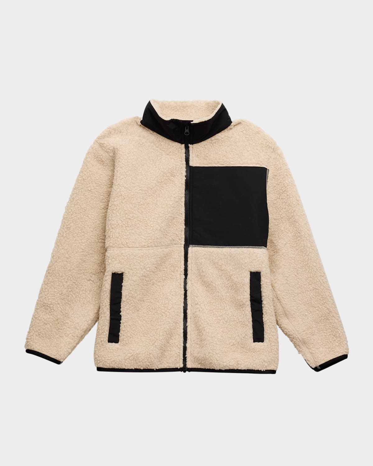 Canada Goose Kid's Simcoe Two-toned Fleece Jacket In Light Tan