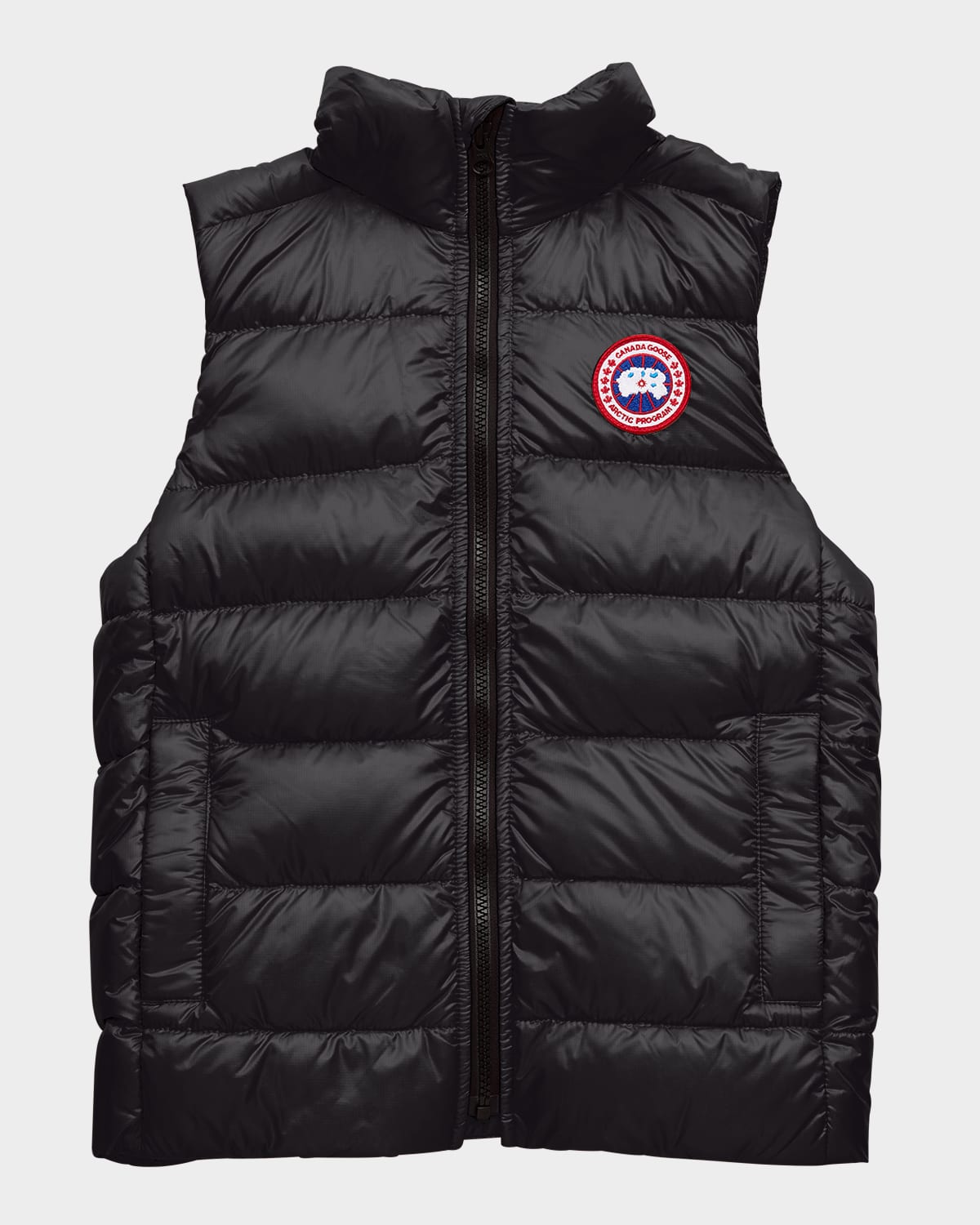 Canada Goose Girl's Crofton Logo-print Puffer Vest In Black