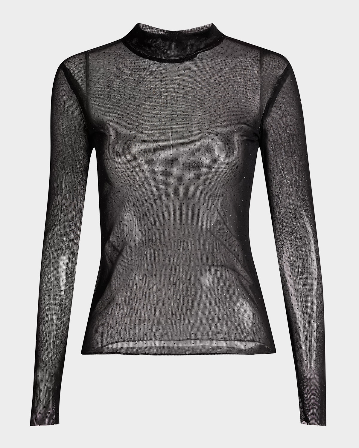 Cout De La Liberte Ayla Metallic Dot Long-Sleeve Top