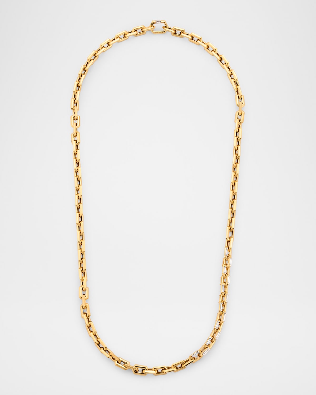 Nikos Koulis 18K Yellow Gold Baguette Diamond Necklace