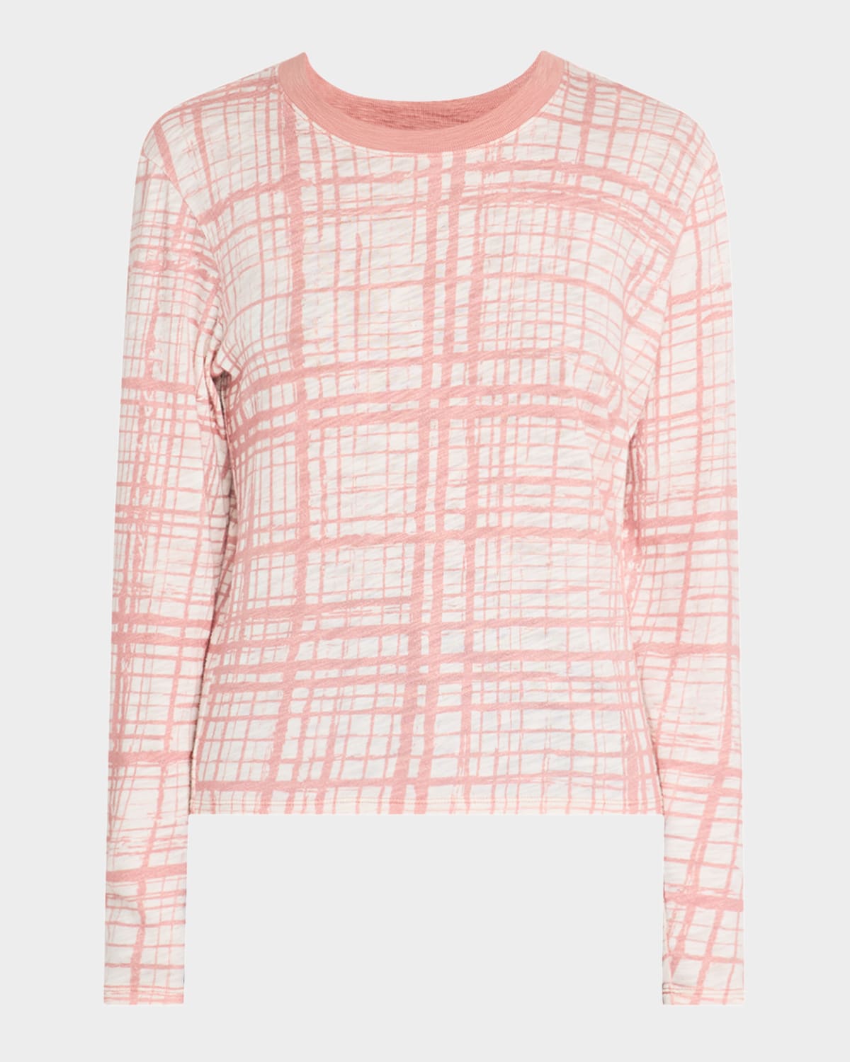 Crosshatch Slub Jersey Long-Sleeve Tee