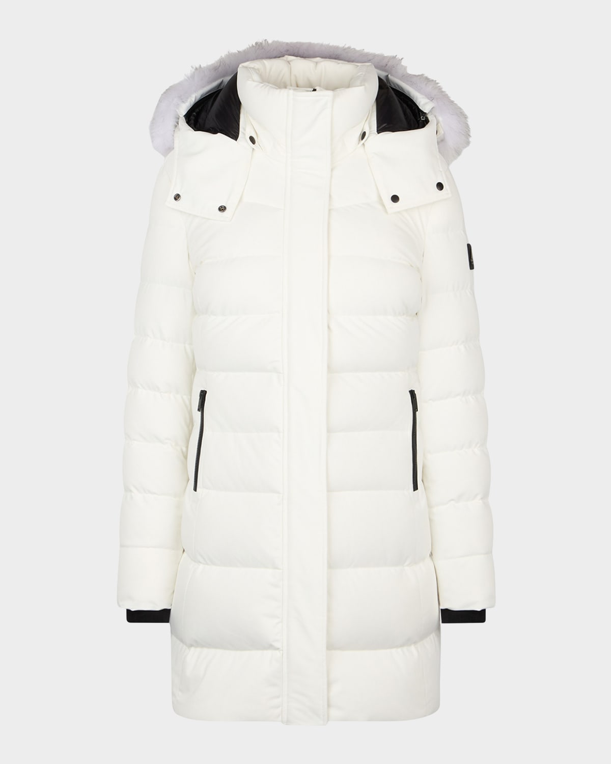 Moose Knuckles Watershed Shearling Trim Down Parka In Milkyway Wnat Sh