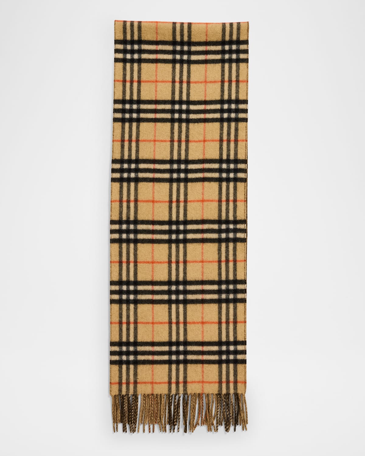Burberry Men's Reversible Cashmere Check Scarf In Sand