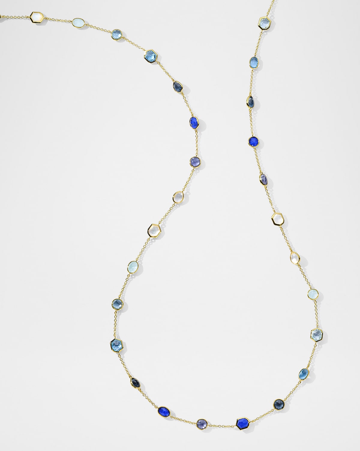 Ippolita Rock Candy Mare Stone Station Chain Necklace in 18K Gold