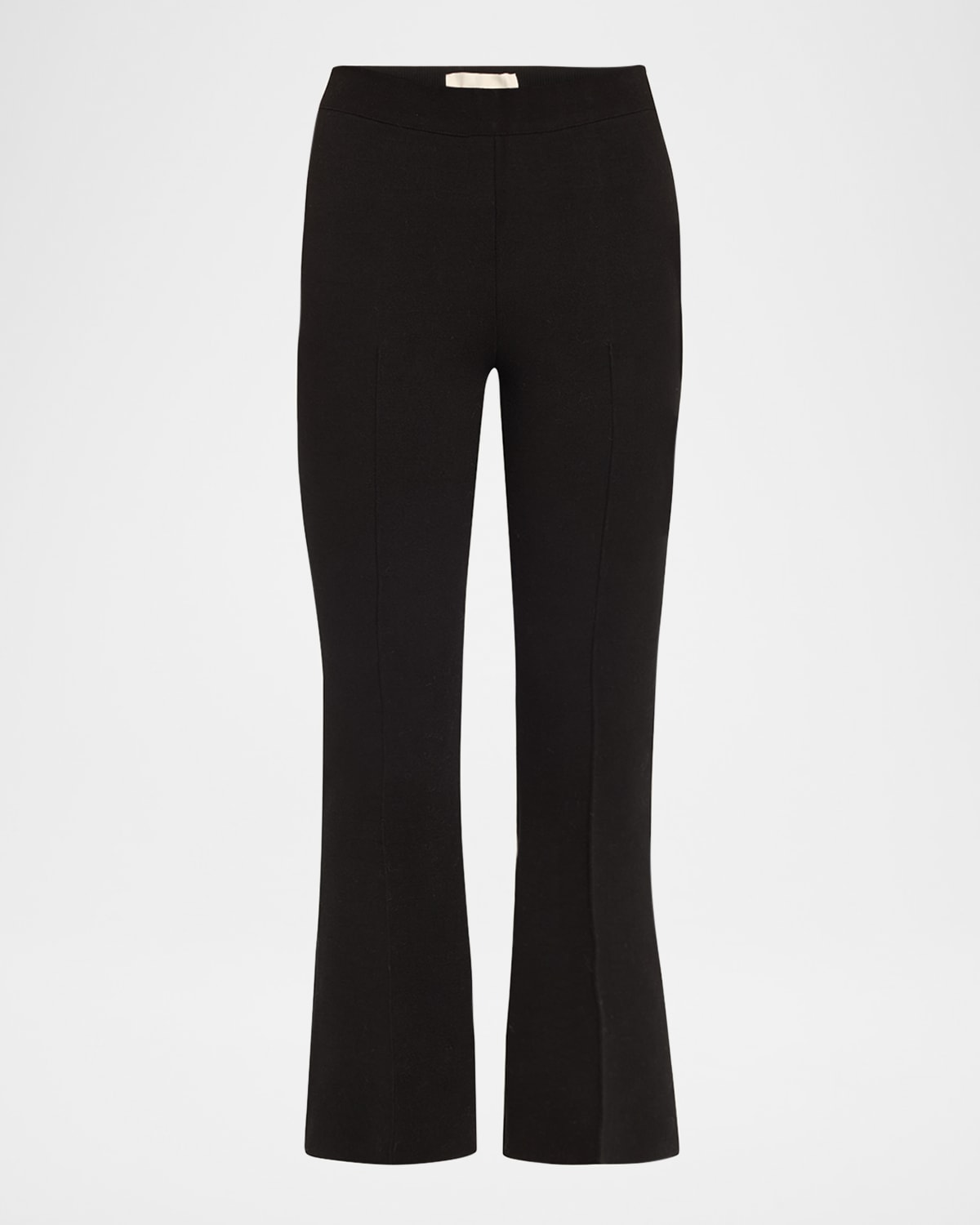 High Sport Cropped Kick Flare Pants In Black