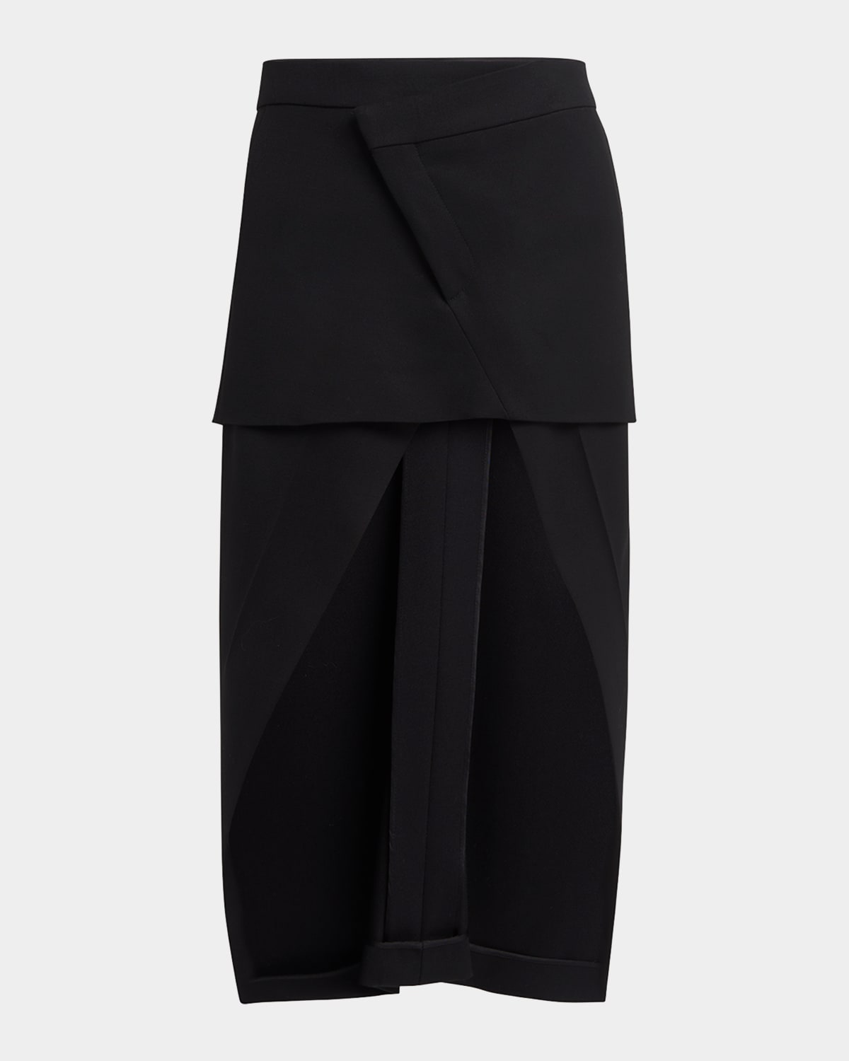 Alexander Mcqueen Asymmetric Skirt In Black