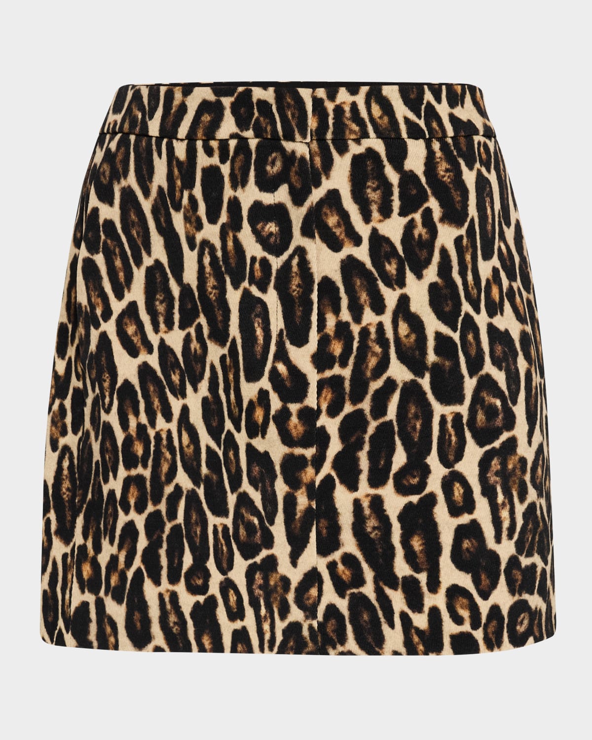 Theory Leopard Print Mini Skirt In Beige Mlti