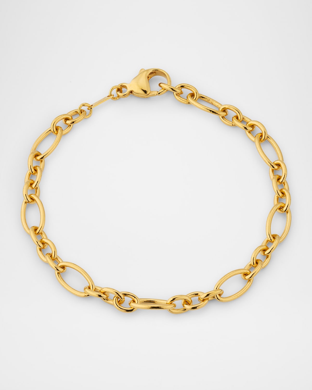 Golden Dreams 18K Yellow Gold Oval Link Stations Bracelet