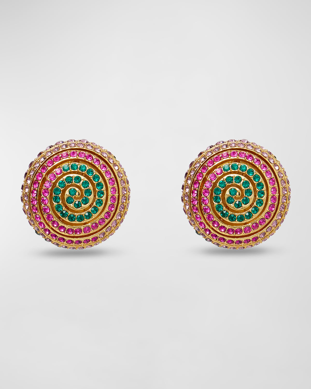 Spiral Button Earrings