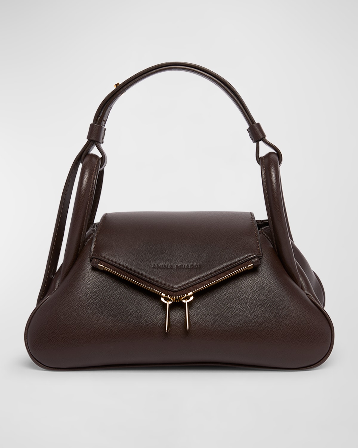 Gemini Small Zip Leather Shoulder Bag