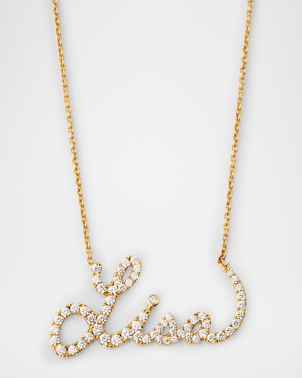 Talisman 18K Yellow Gold Personalized Lisa Diamond Necklace
