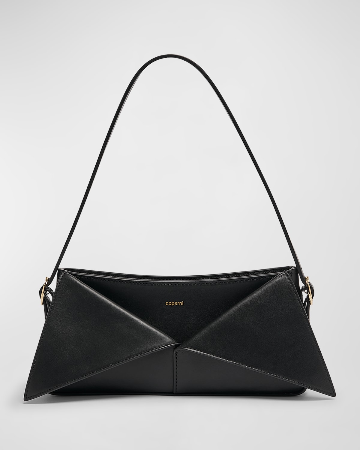 Coperni Belt Baguette Leather Shoulder Bag In Black
