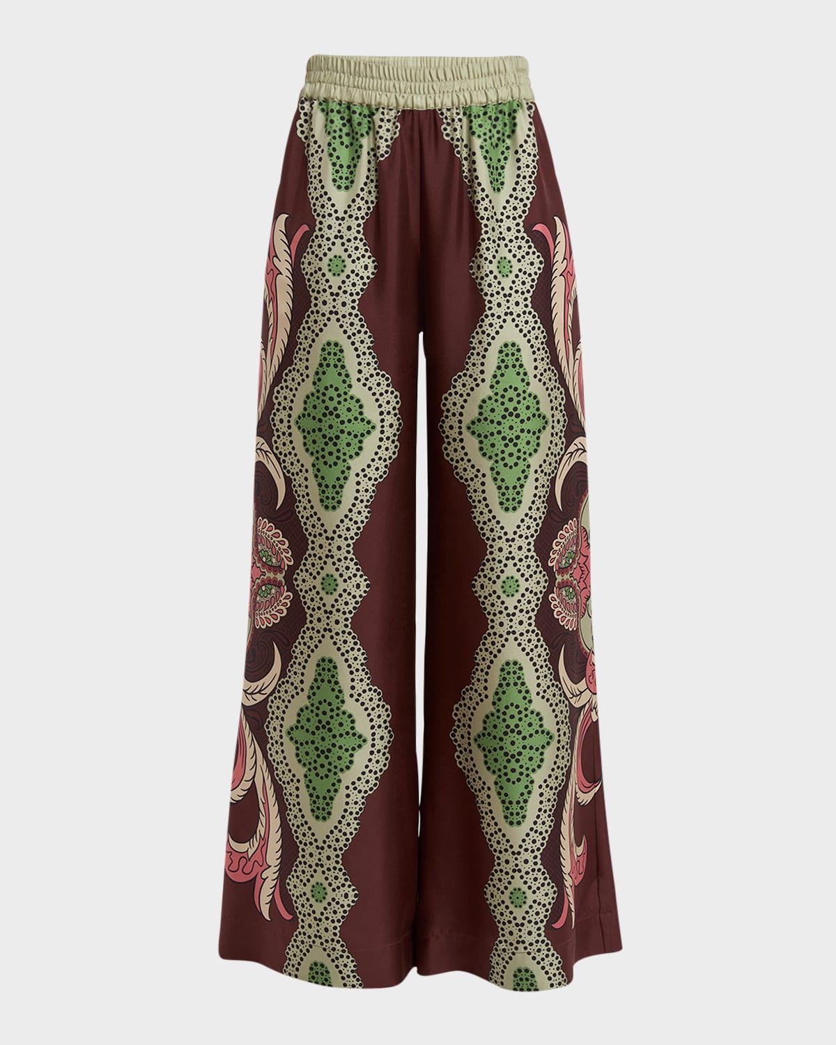 LA DOUBLEJ WIDE-LEG PULL-ON PALAZZO PANTS 