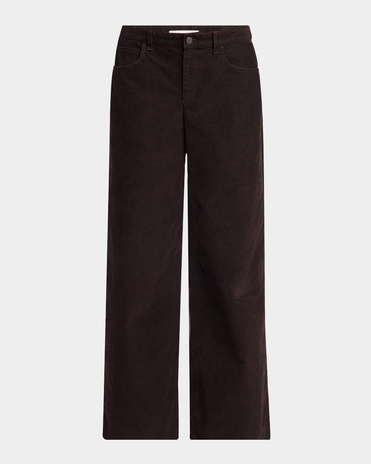 The Row Eglitta Corduroy Straight-leg Pants In Brown