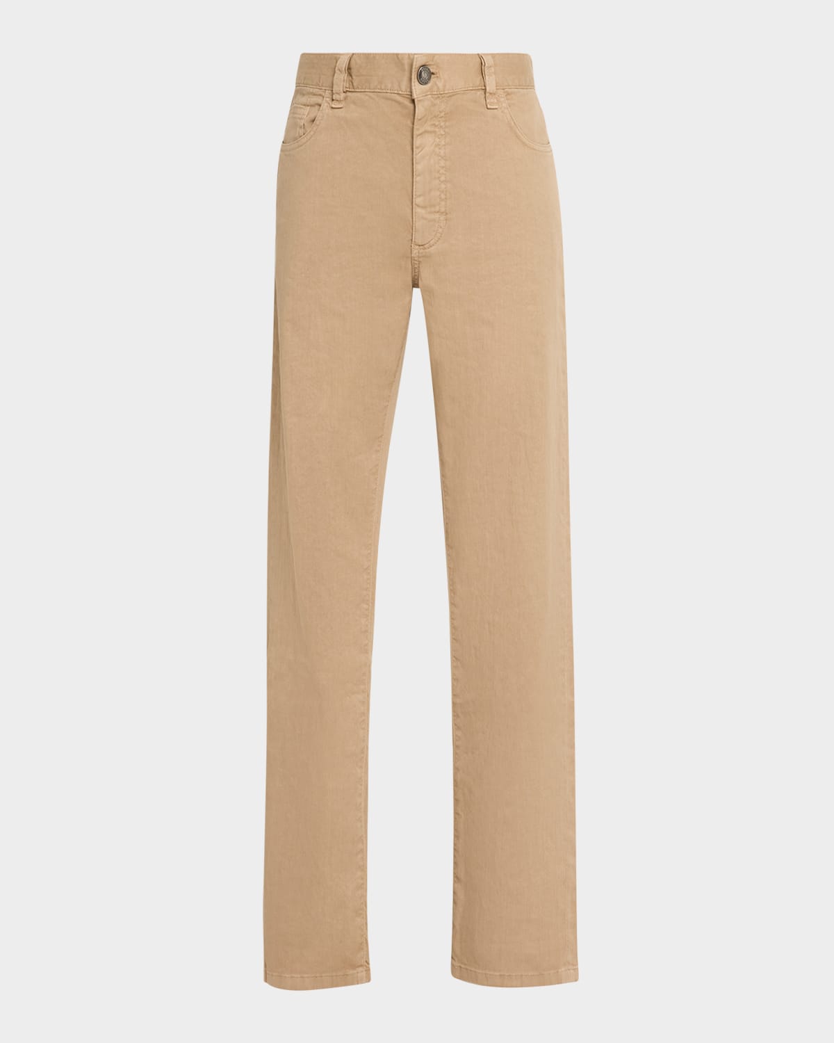 Zegna Stretch Gabardine Denim Jean In Md Bge Sld