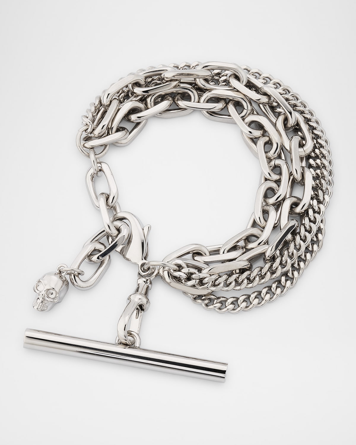 Men's Sling Chain Bracelet in Palladium