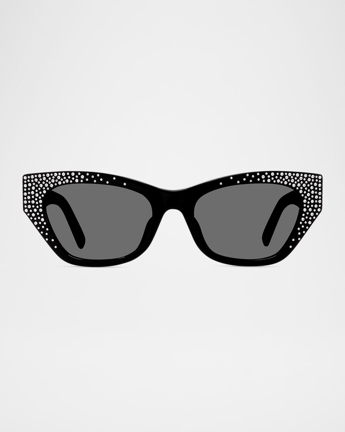 Givenchy Gv4019isw Embellished Acetate Cat-eye Sunglasses In Shiny Black