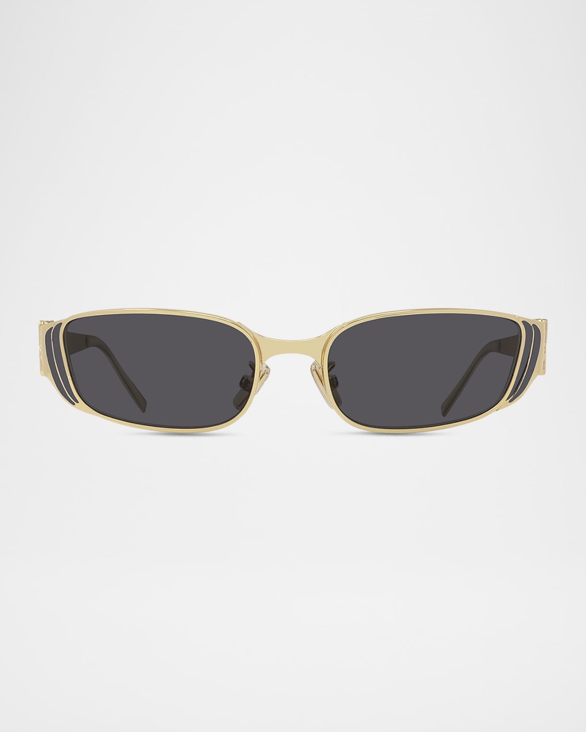 Givenchy 4G Liquid Metal and Nylon Rectangle Sunglasses