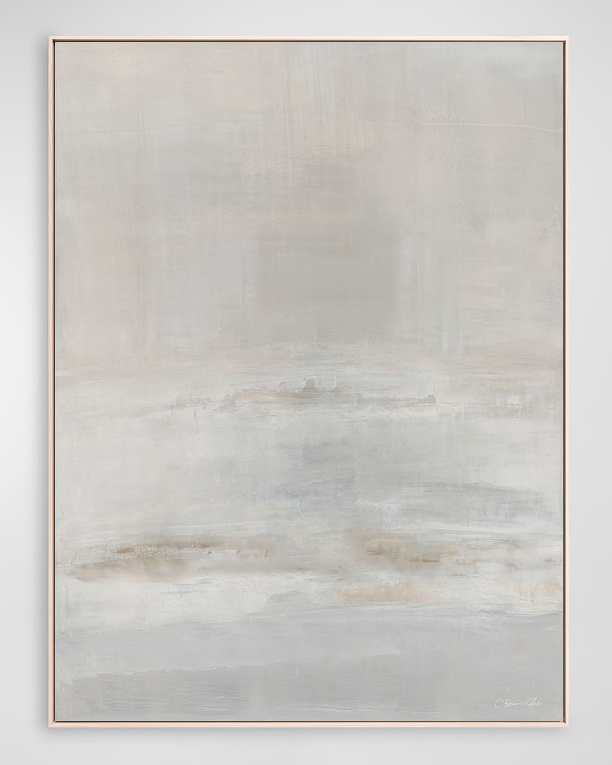 Benson-cobb Studios Delicate Forms No. 2 Hand-embellished Giclee By Carol Benson-cobb In White,pale Grey,beige,taupe,clay