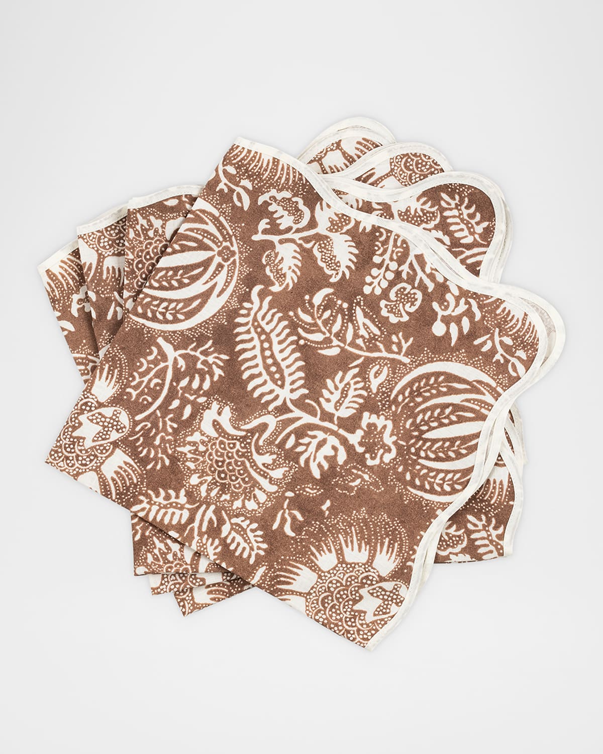 Matouk Schumacher Granada Napkins, Set Of 4 In Chestnut