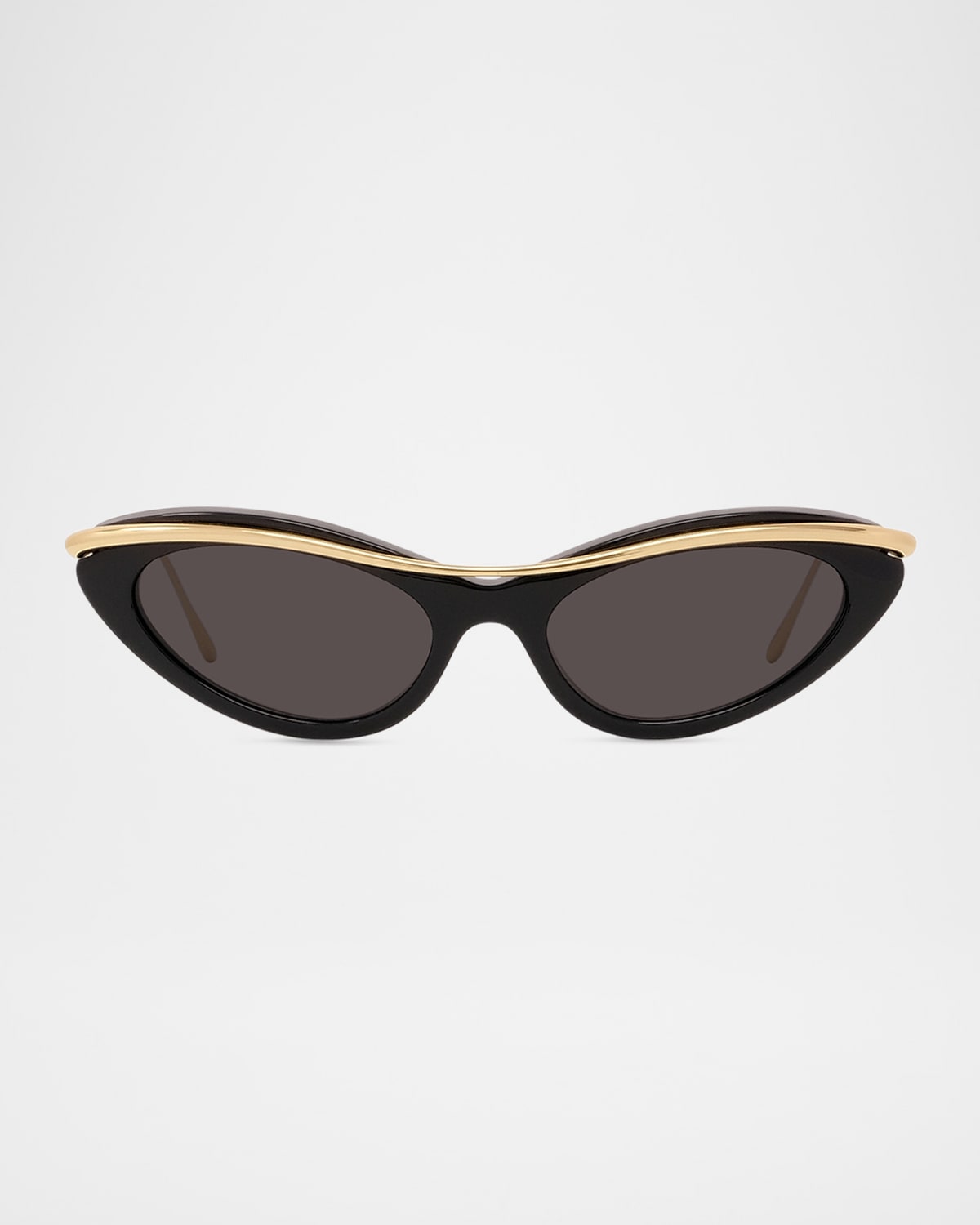 Loewe Cat-eye Acetate Sunglasses In Shiny Black Smoke