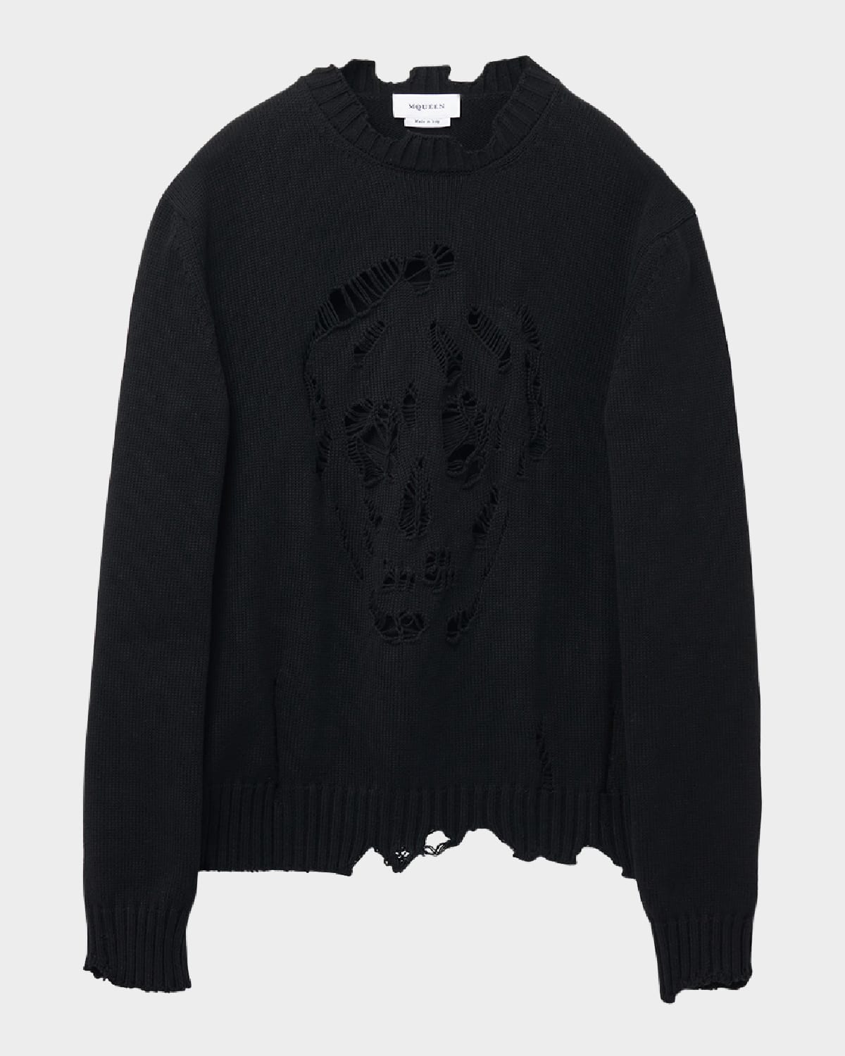 Alexander Mcqueen 'distressed Skull Print Pul In Black