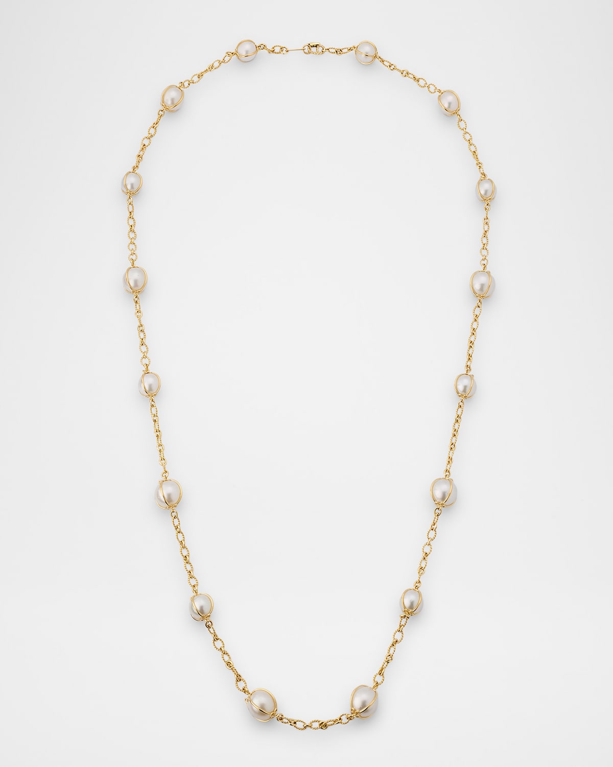 18K Yellow Gold South Sea Pearl Bubble Necklace
