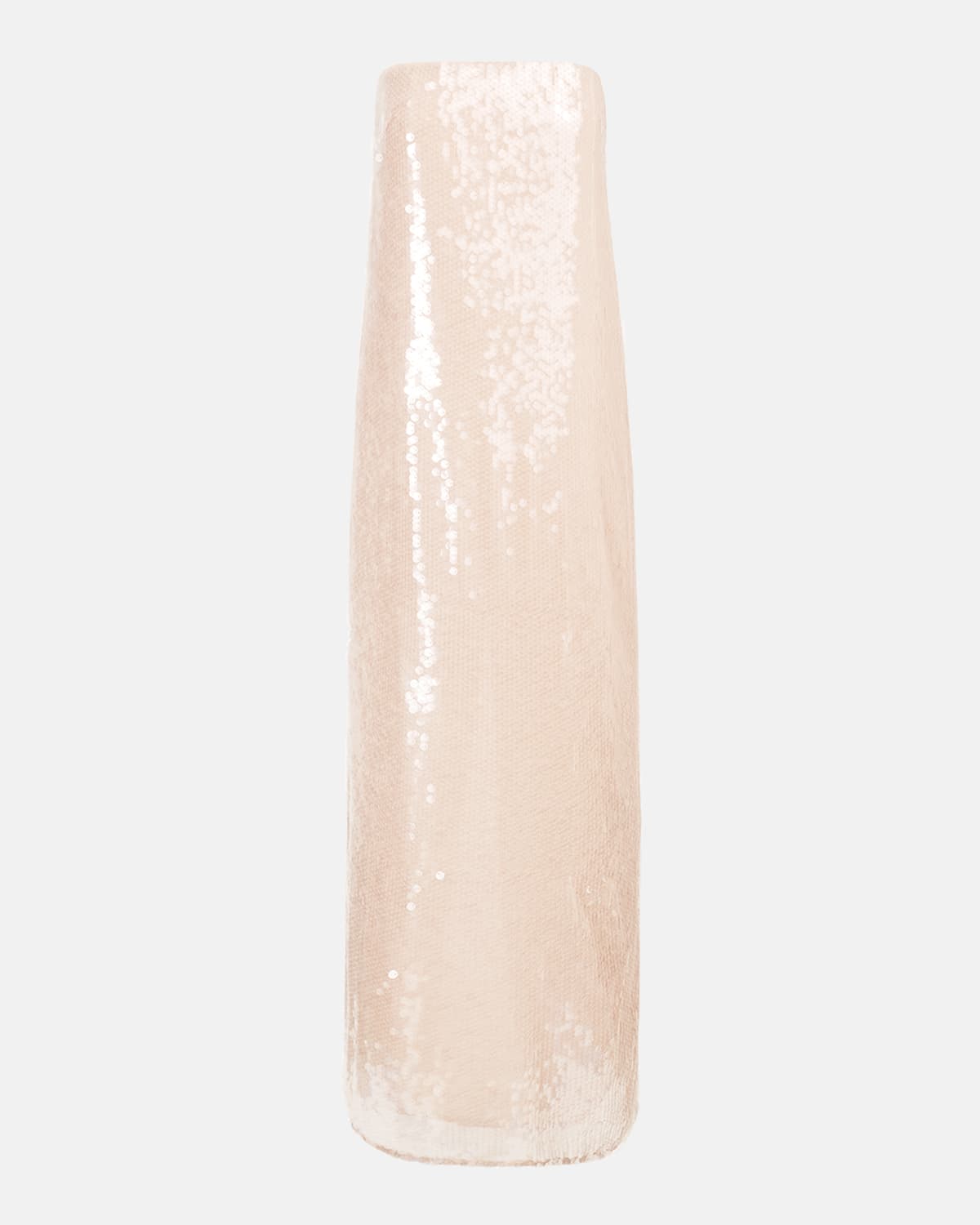 Staud Casey Sequined Strapless Midi Dress In Moon