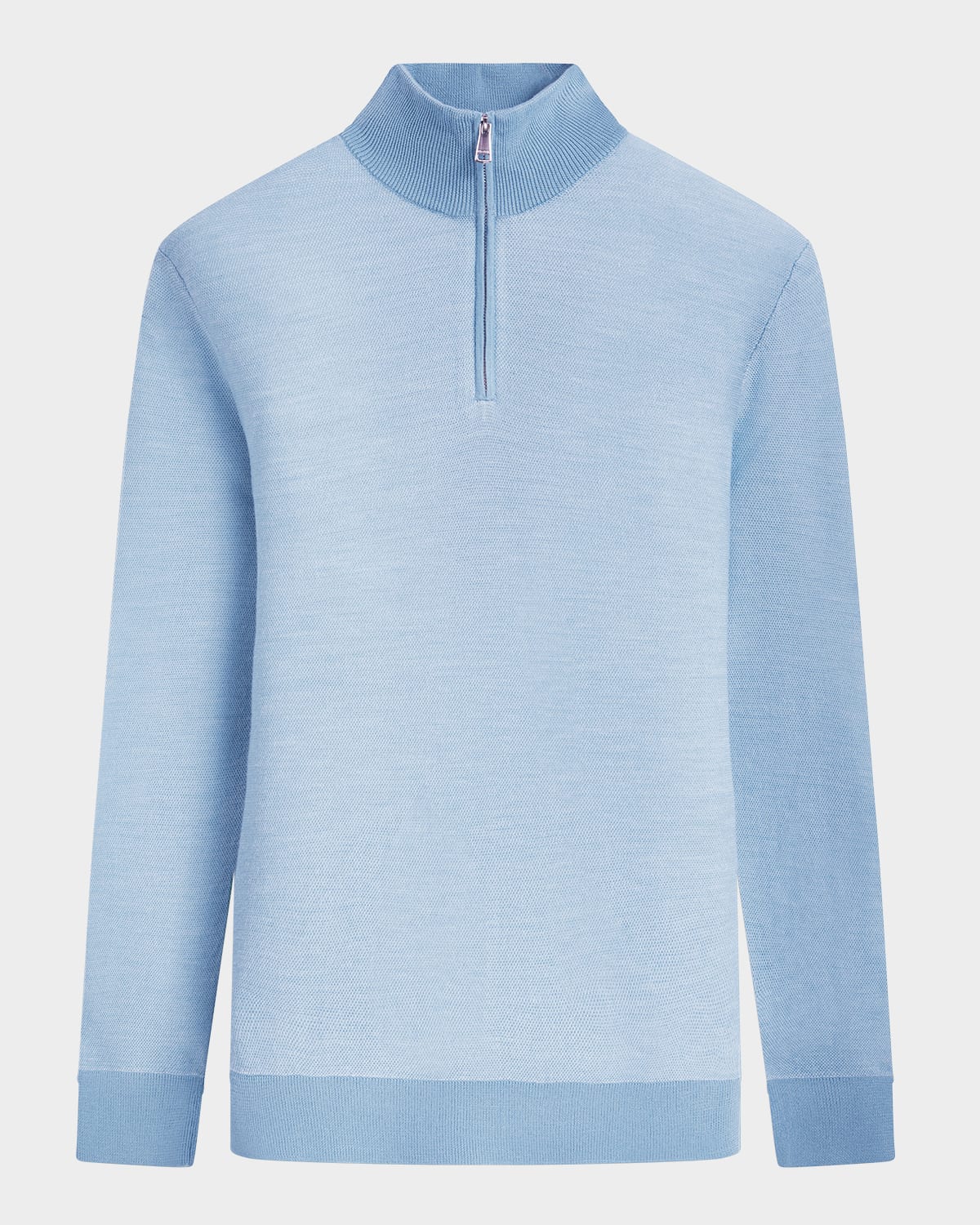 BUGATCHI MEN'S QUARTER-ZIP BIRDSEYE SWEATER 